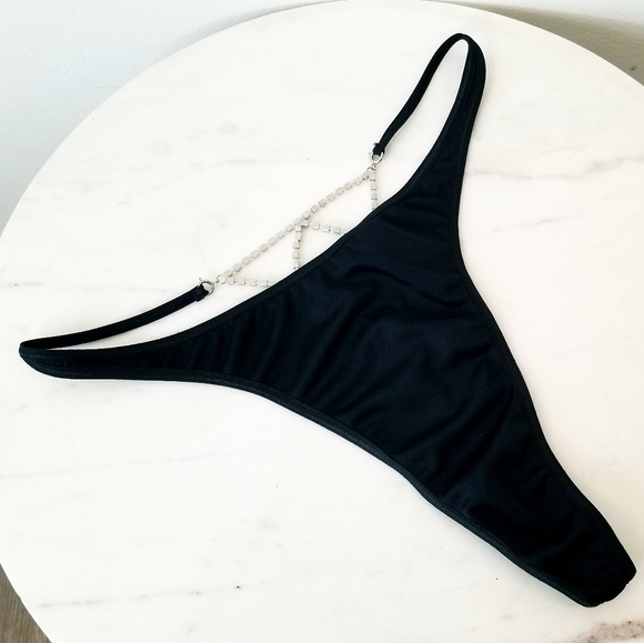 Victoria's Secret Vintage Very Sexy Rhinestone Crystal Element Thong Panty NWT - Picture 7 of 13